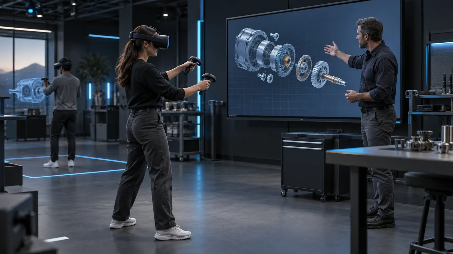 Учебное занятие с VR-гарнитурой и инструктором