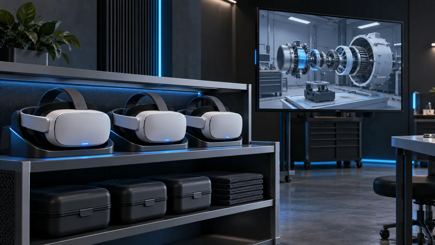 Парк VR-гарнитур для корпоративного обучения